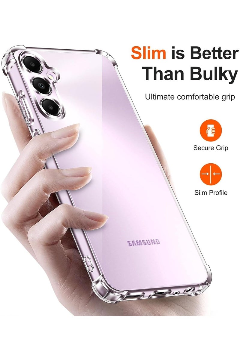 Case for Samsung Galaxy A36 A56 Cover Clear Back Air Cushion Soft Silicone Shockproof Protective Bumper Shell Corner for Samsung Galaxy A36 A56 Clear - Image 2