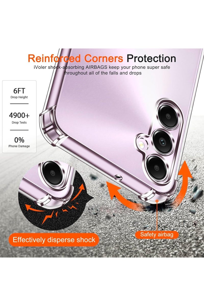 Case for Samsung Galaxy A36 A56 Cover Clear Back Air Cushion Soft Silicone Shockproof Protective Bumper Shell Corner for Samsung Galaxy A36 A56 Clear - Image 4