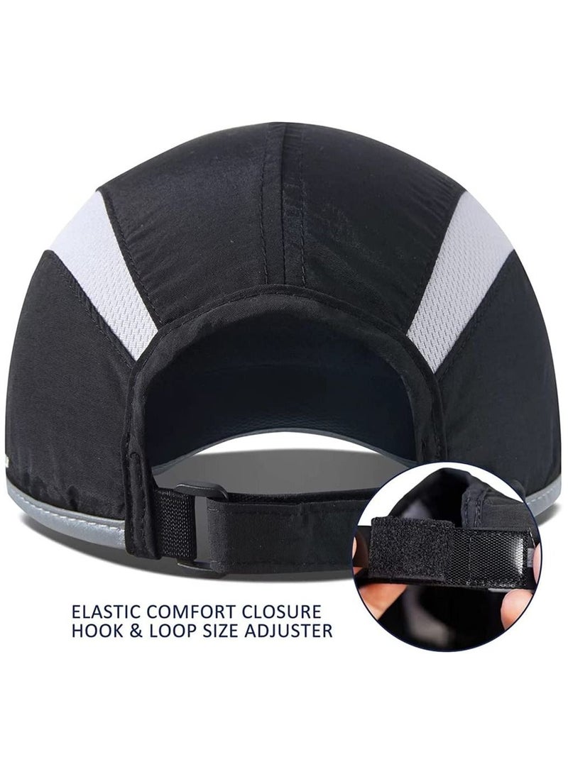 SYOSI Men Women Baseball Cap, Reflective Folding Outdoor Hat Adjustable Unstructured Design UPF 50+ Sun Protection Sport Hats Unisex Baseball Cap, Cools When Wet  - Image 5
