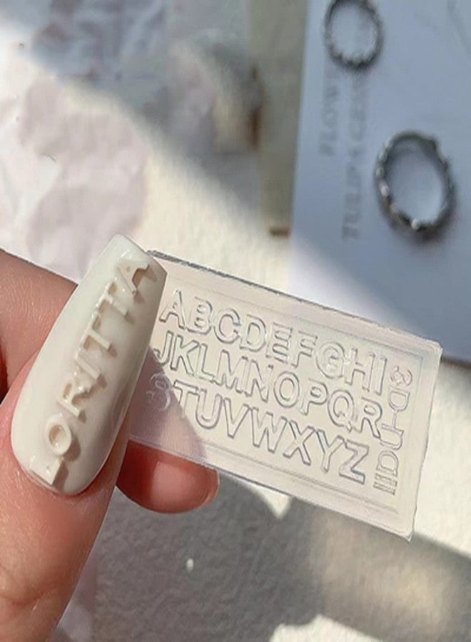 SUQIKMX 5 Pack 3D Nail Molds, Silicone Letters & Numbers Nail Art Mold - Decorative Mini Nail Silicone Mould Nail Charm Molds Making Tool - Image 4