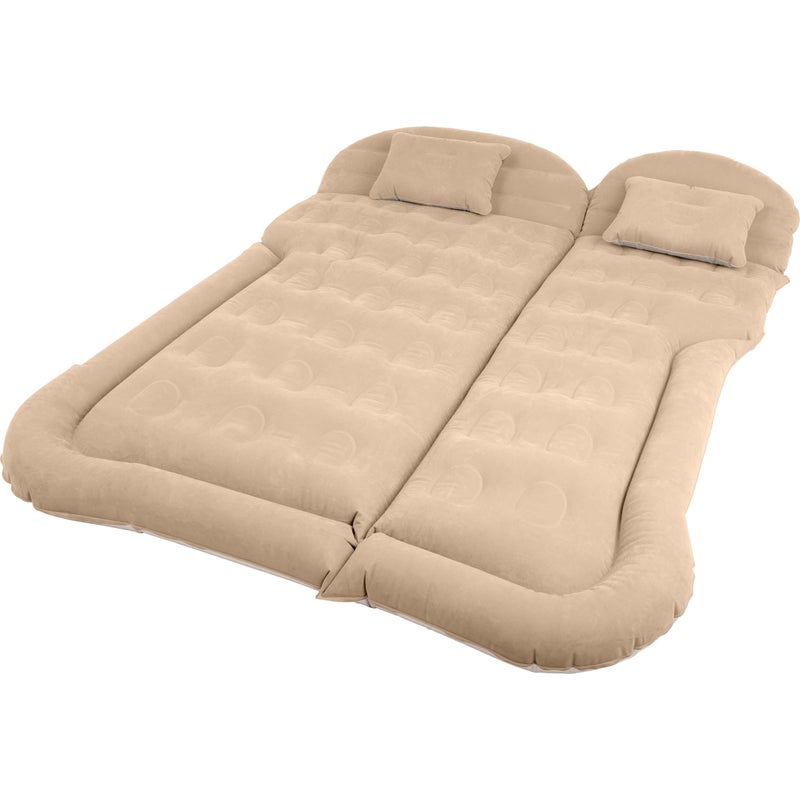 Wakeman Inflatable Mattress - Car Air Mattress for SUV or Tent with Aux Outlet Pump and 2 Inflatable Pillows - Car Camping Gear Outdoors (Beige) - Image 1