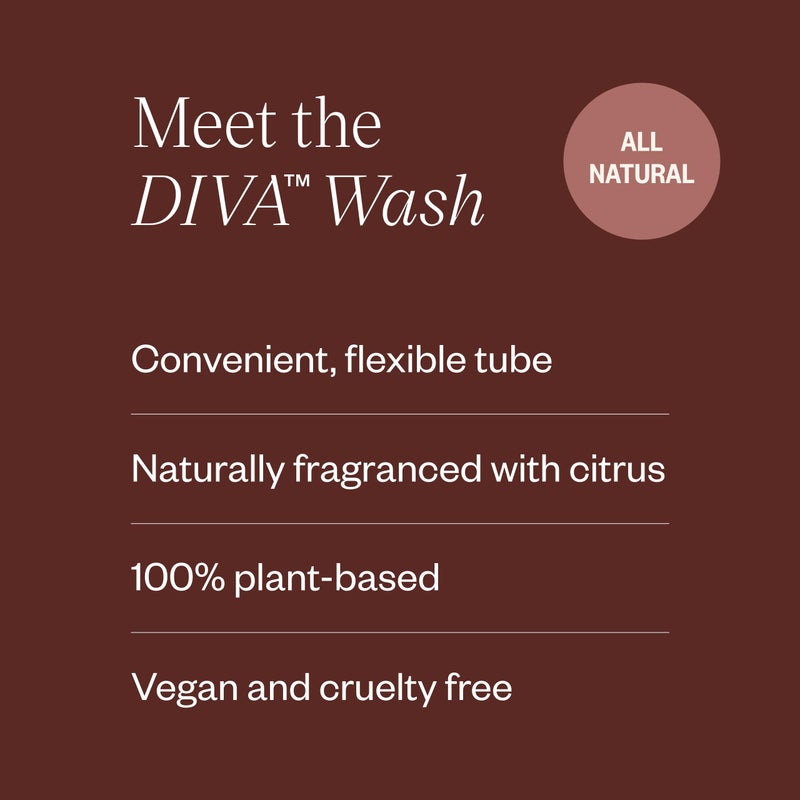 DivaCup DIVA Wash - Menstrual Cup & Disc Cleanser - Requires One Drop Only - Wash for Period Care - 100% Plant-Based Cleansing Wash - Fresh Citrus Scent - 4 Fl Oz - Image 3