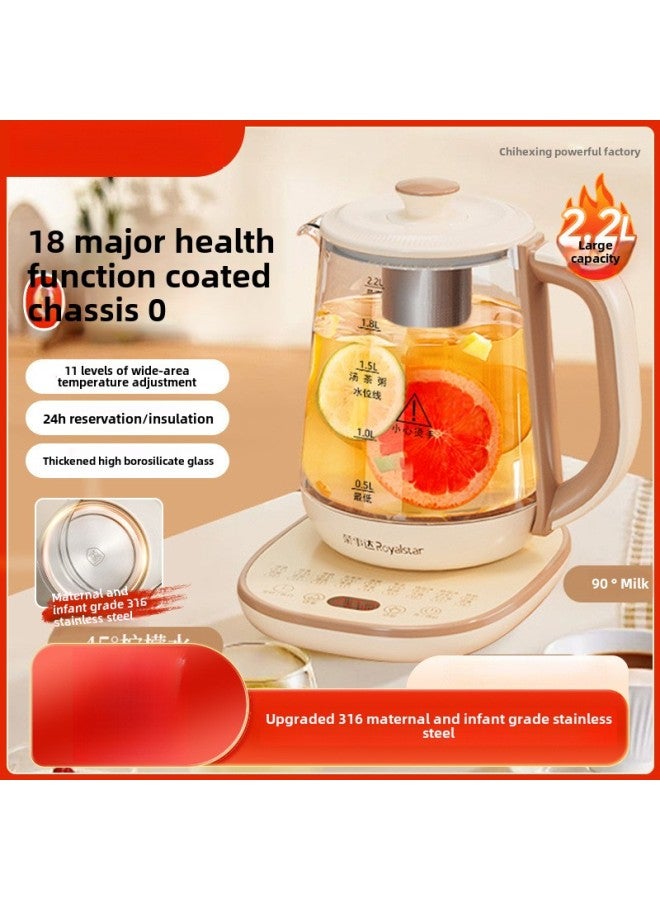 Newest Health Pot Office Hot Water Multifunctional Household Large Capacity Tea Maker Automatic Constant Temperature Kettle-Color:Upgraded Filter Model - 2.2 Liters Can Be Installed [non-sticky 304 Chassis] Thickened Explosion-proof Glass-Capacity:Default  - Image 5