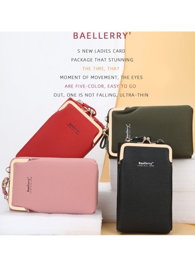 baellerry Korean Mobile Phone Bag Vertical Women's Bag Fashion Senior Sense Women's Single Shoulder Crossbody Bag Purse  - Image 2