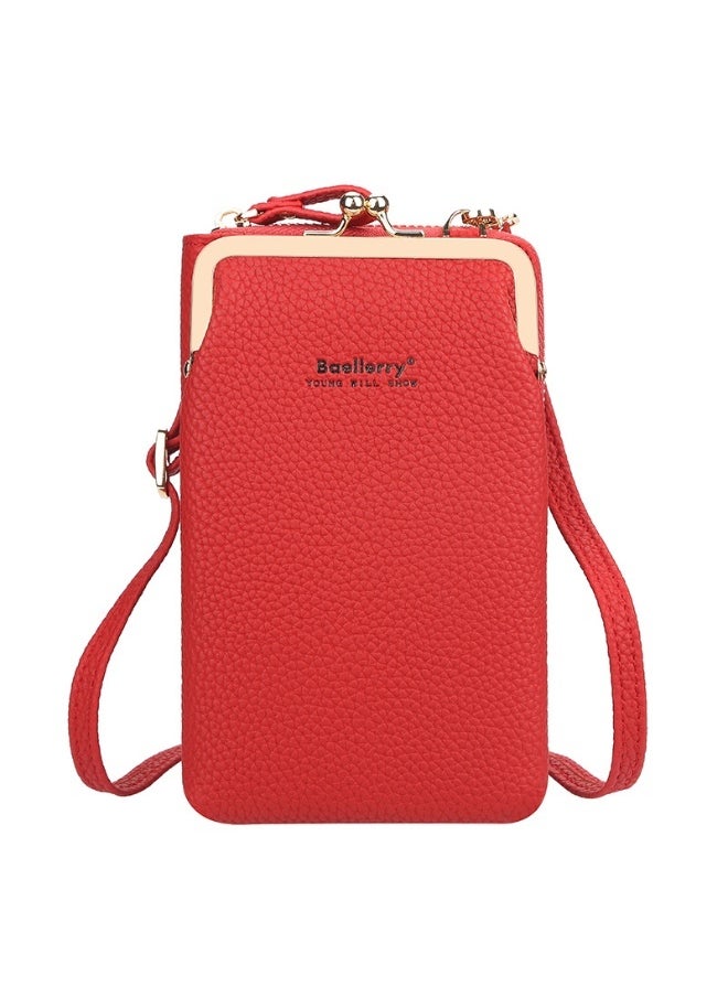 baellerry Korean Mobile Phone Bag Vertical Women's Bag Fashion Senior Sense Women's Single Shoulder Crossbody Bag Purse  - Image 1