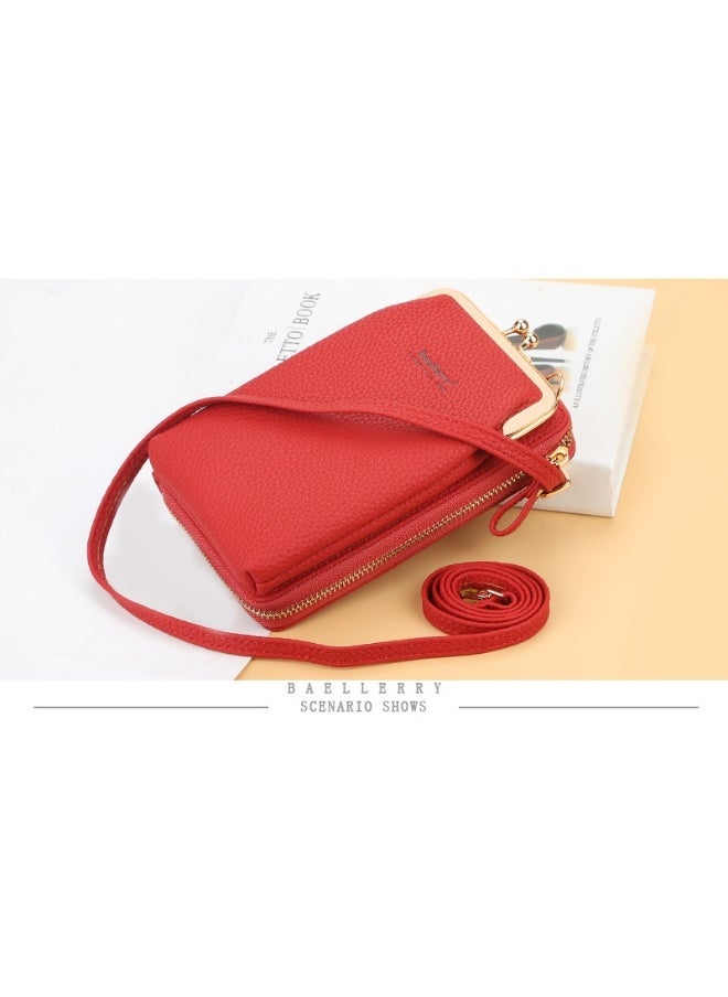 baellerry Korean Mobile Phone Bag Vertical Women's Bag Fashion Senior Sense Women's Single Shoulder Crossbody Bag Purse  - Image 3