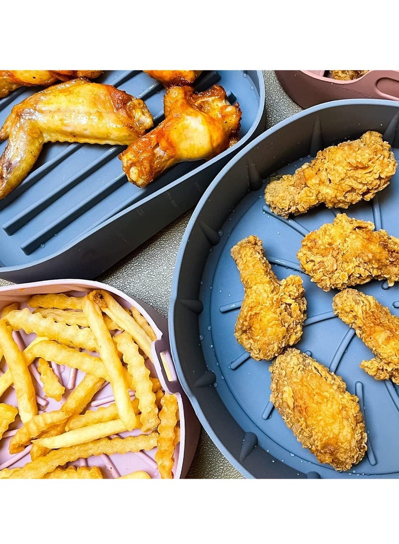 Zikra Air Fryer Liners Round Silicone Pot, Reusable Airfryer Oven Insert Silicone Bowl Easy Cleaning Air fryer Oven Accessories(7.5 Inch, Pink) - Image 3