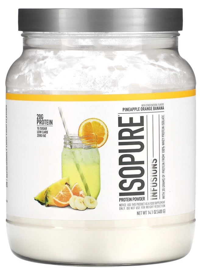 Isopure - Infusions Protein Powder Pineapple Orange Banana 14.1 oz (400 g) - Image 1