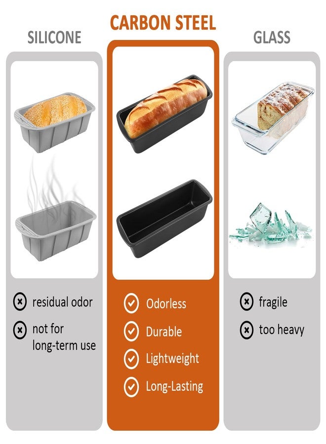 AKOLAFE 4 Pack Large Loaf Pan Nonstick 10.9x3.7 Inch Banana Bread Pan for Homemade Bread Baking Pan for Oven Metal Meatloaf Pan Sandwich Bread Loaf Pans for Baking Bread Tins for Baking Meat Loaf Cake - Image 3