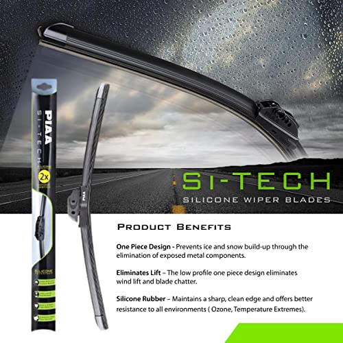 PIAA 97035 14 inch Silicone Wiper Blade SiTech 350mm Premium AllSeason OEM Automotive Replacement Windshield Wiper Blades Pack of 1 - Image 3