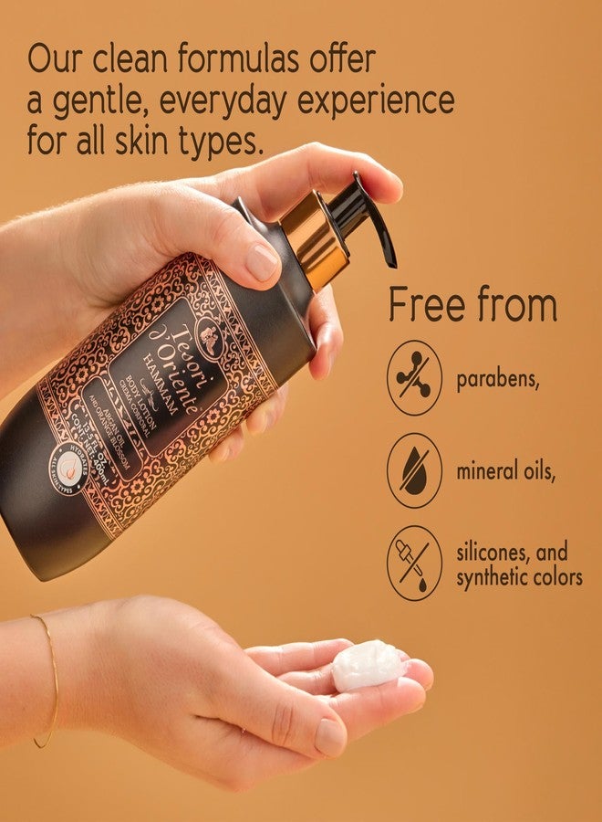 Tesori d'Oriente Tesori d’Oriente Hammam Body Lotion, 13.5 fl oz, Daily Full Body Moisturizer with Argan Oil, Fast-Absorbing, Lightweight & Non-Greasy, Orange Blossom Scented, All Skin Types - Image 3