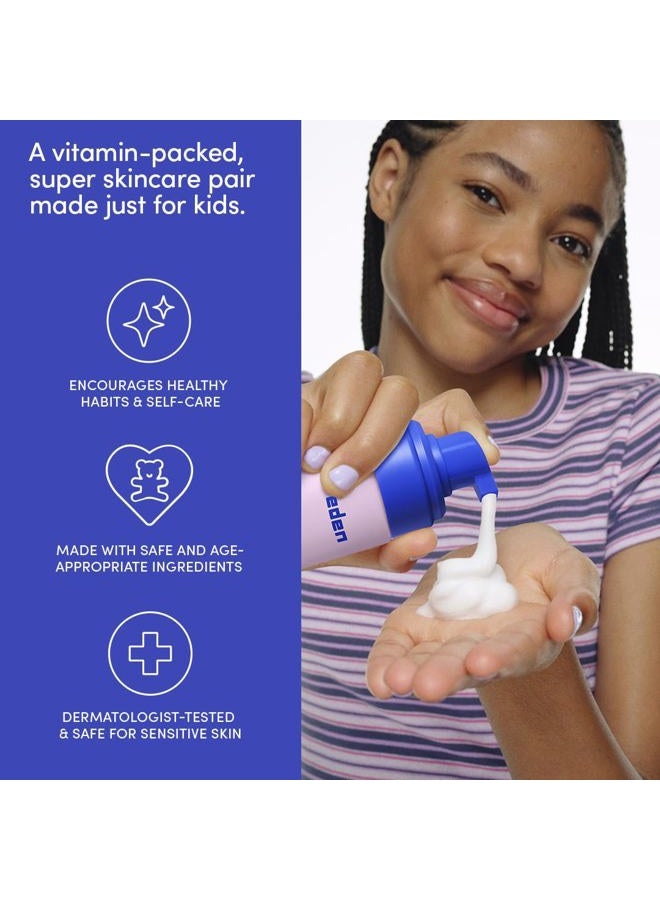 Evereden Happy Kids Skin & Lips Routine - Multi-Vitamin Face Wash & Face Cream Peach & Tinted Lip Oil Sakura Pink Set - Clean & Vegan Skin Care for Kids 3+ - Moisturizing, Nourishing, & Protective - Image 4