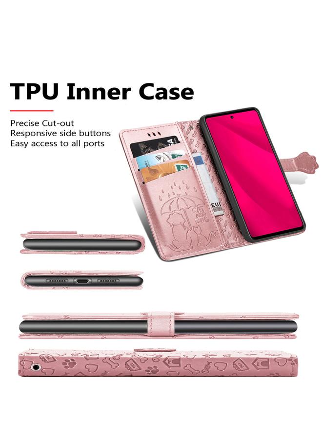 جرين تايجر جراب لهاتف HMD Skyline مصنوع من الجلد المنقوش بنقشة قطة وكلب - Image 5