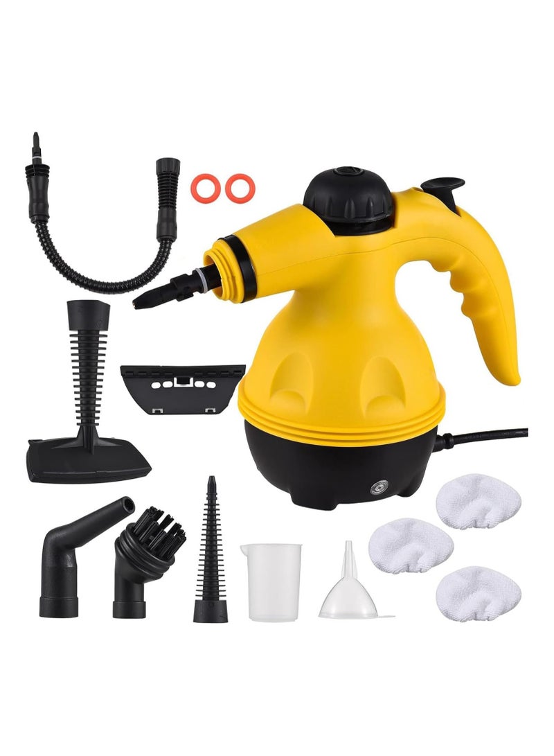 ALAMAREQ Portable Handheld Steam Cleaner 1000W Multifunctional High Temperature Pressurized Steam Cleaning Machine with 9PCS Accessory for Kitchen Sofa Bathroom Car Window, NL-000658  - Image 1