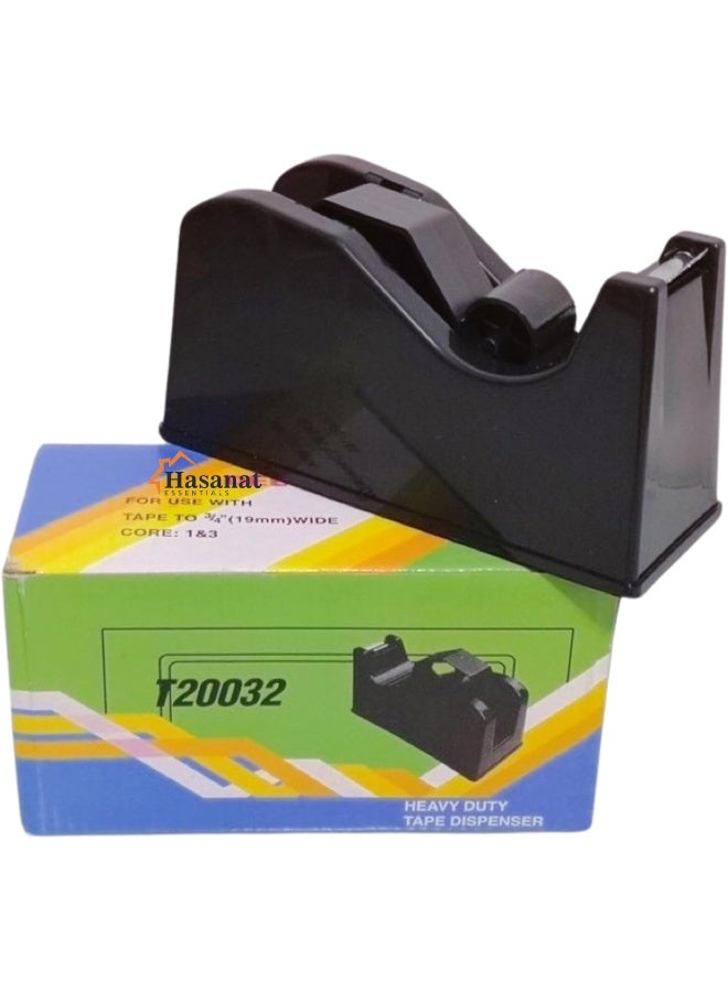 HASANAT ESSENTIALS موزع شريط المكتب من حسنات إيسينشالز، موزع شريط غير قابل للانزلاق للمدرسة، المنزل، المكتب مع 6 لفات شريط - Image 2