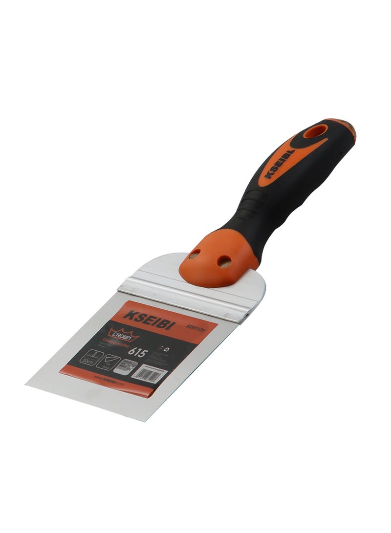 KSEIBI Coating Knife with Progrip Handle, Stainless Steel, for Scraping Cement, Pasting Wallpaper and Glass Film. Putty Knife Scraper with Hammer End, Soft Grip, Perfect for Drywall Repairing and Finishing.  - Image 1