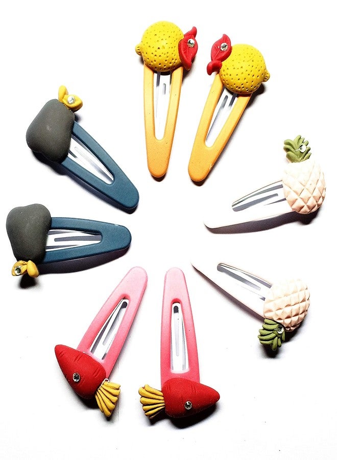 Drishti® Multicolor Designer Fancy Tic Tac Hair Clips for Girls and Women set of 10(5 pair) Same Design - Image 1