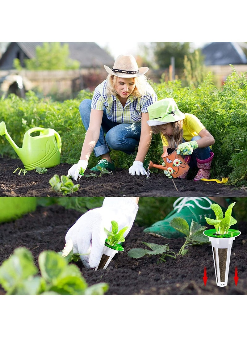 CMGTYYD. 97 قطعة طقم إكسسوارات الحدائق المائية مع 24 سلة زراعة 24 سلة زراعة 24 غطاء 24 إسفنجة 24 ملصق 24 ملصق و 1 موزع طقم أدوات زراعة مائية مائية لزراعة النباتات المائية لنظام بدء البذور - Image 2