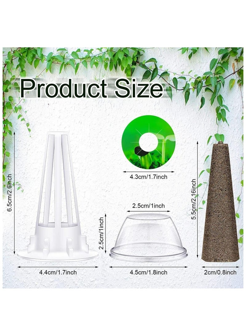 CMGTYYD. 97 قطعة طقم إكسسوارات الحدائق المائية مع 24 سلة زراعة 24 سلة زراعة 24 غطاء 24 إسفنجة 24 ملصق 24 ملصق و 1 موزع طقم أدوات زراعة مائية مائية لزراعة النباتات المائية لنظام بدء البذور - Image 5