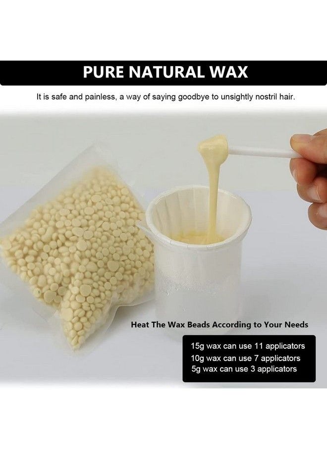 maycreate - Nose Wax Kit For Men Women Eyebrows Ears Lips Facial Nose Hair Removal Wax 50G Wax 10 Applicators 5 Wooden Stick 10 Little Cups 1 Protect Sticker 1 Measuring Cup - Image 1