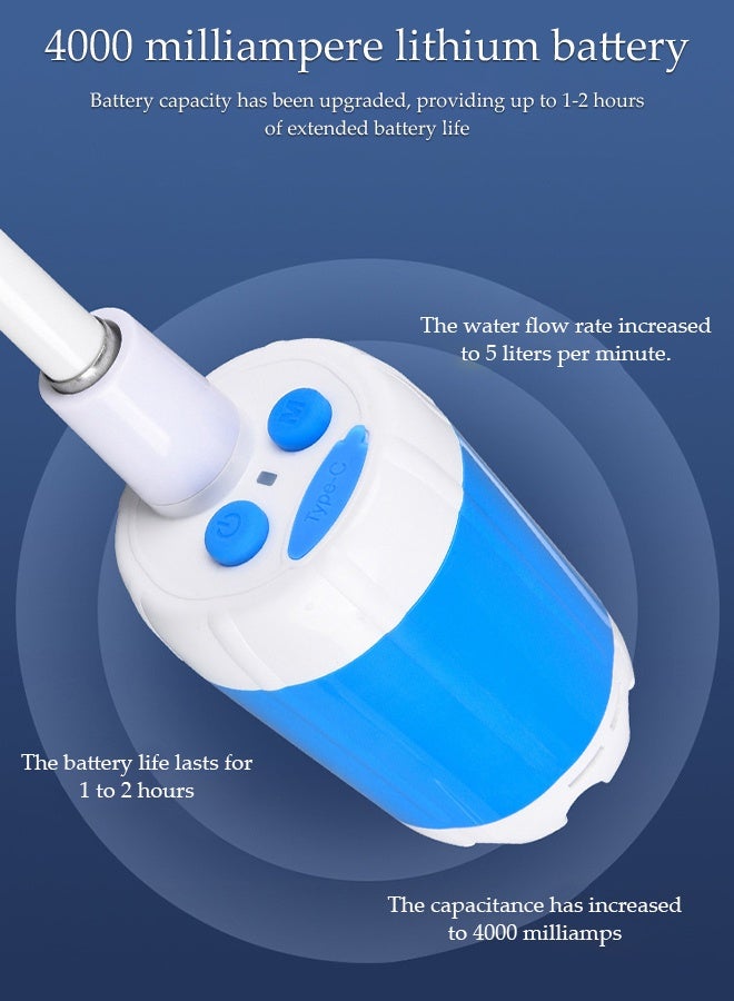 DUNISO Portable Bathroom Shower Set,Shower Pump with Shower Head, Rechargeable Portable Camping Outdoor Shower Sprayer Pumps Water from Bucket，Waterproof and Non Leakage，for Camping, Hiking, Travel, Car Washing Pet Cleaning - Image 5