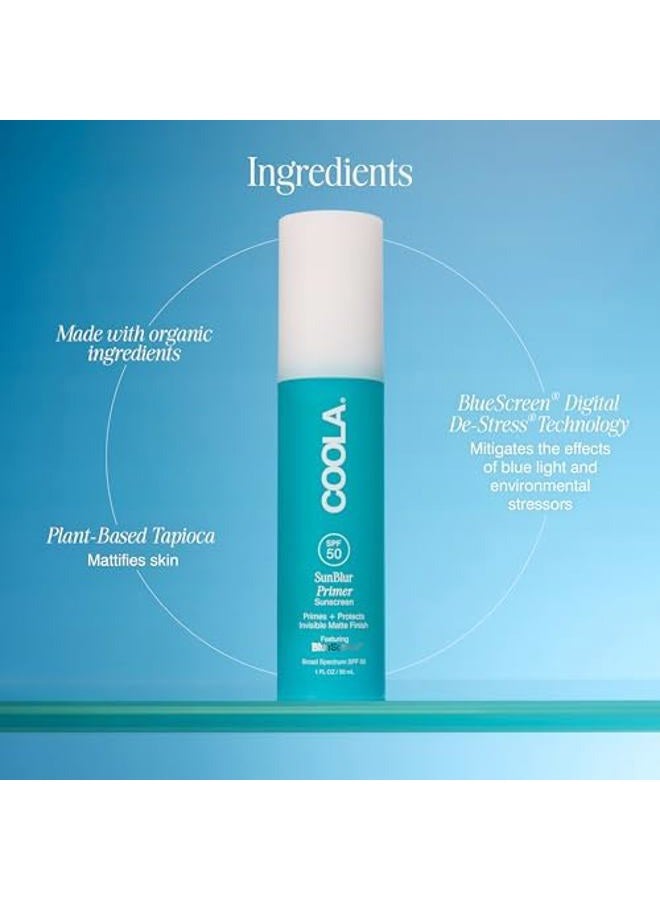 COOLA SunBlur Makeup Primer with SPF 50, Matte Finish, Sets Makeup for 8 Hour Wear, Dermatologist Tested Sunscreen, Paraben Free, Vegan, 1.0 Fl Oz - Image 5