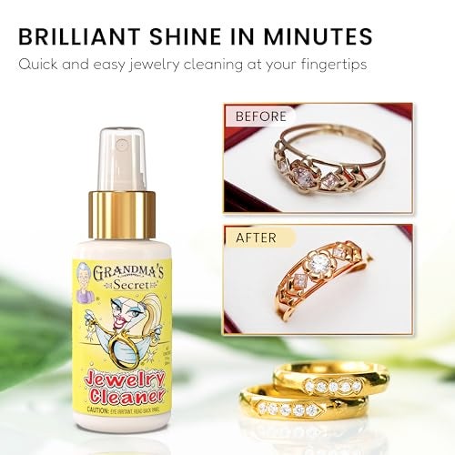 Grandma's Secret Gold and Silver Jewelry Cleaner Solution - Ammonia Free Gold Jewelry Cleaner Liquid for Silver, Diamonds, and Gemstones - Safe & Effective for Daily Use, 3 oz - Image 2