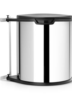 brabantia حاوية برابانتيا المدمجة سعة 15 لترًا من الفولاذ اللامع 