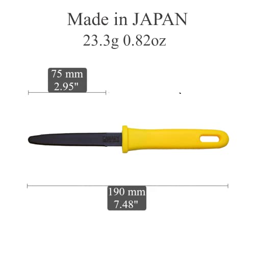 CANARY Corrugated Cardboard Cutter Dan Chan 7.5", Safety Box Cutter Knife [Non-Stick Coated Blade], Made in JAPAN, Yellow (DC-190F-1) - Image 2