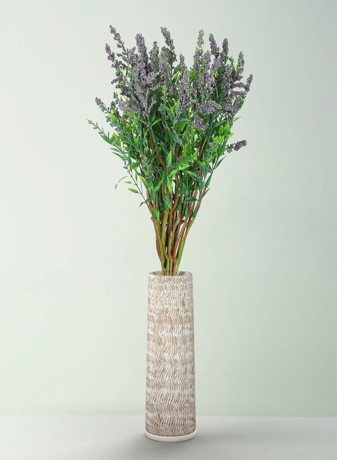 HOMEVERSE Fresh Lavender 12Pcs Lavender Fake Plant 14Inch Height Bouquet, Green Stems Bundled for Decorative Items for Diwali, Home, Room, Office, Bedroom, Anniversary, Deepawali (Dark Purple) - Image 1