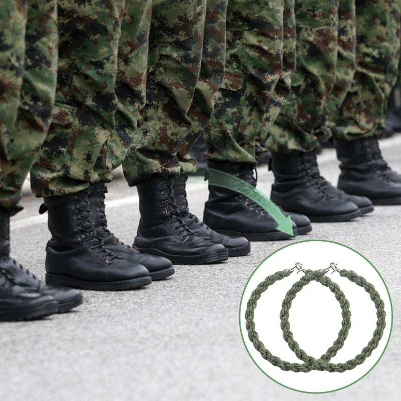 ZNBSIXP 12 PCS Boot Blousers Military Adjustable with Metal Hooks â€“ Elastic Boot Straps Tactical Cowboy Trouser Blousing Straps for Army Navy Air Force Uniform, Camo Pants & Work Boots(Green) - Image 4