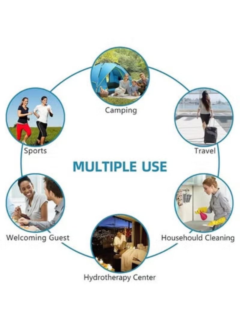 35 قطعة من مناديل الوجه القابلة للتصرف، مناديل مضغوطة بحجم 8 × 8.7 بوصة، مناشف ناعمة للوجه، مناديل عملة محمولة للسفر في الهواء الطلق والتخييم والرياضة والفنادق وصالونات التجميل. - Image 5