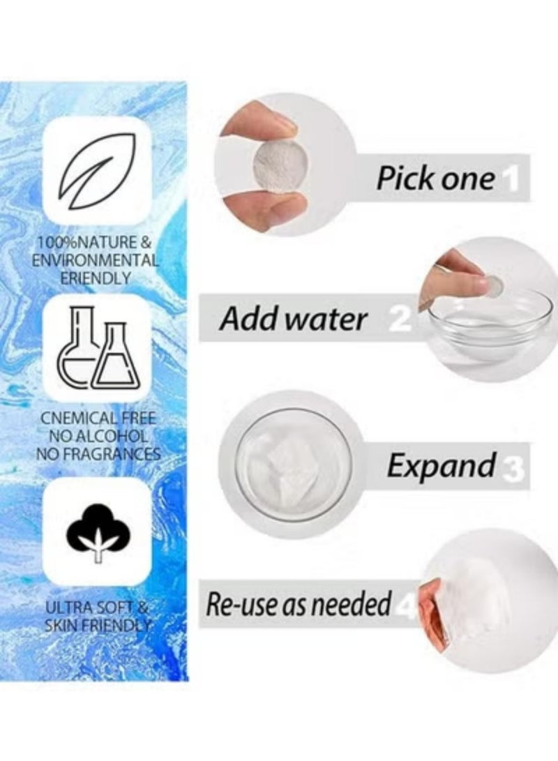 35 قطعة من مناديل الوجه القابلة للتصرف، مناديل مضغوطة بحجم 8 × 8.7 بوصة، مناشف ناعمة للوجه، مناديل عملة محمولة للسفر في الهواء الطلق والتخييم والرياضة والفنادق وصالونات التجميل. - Image 4