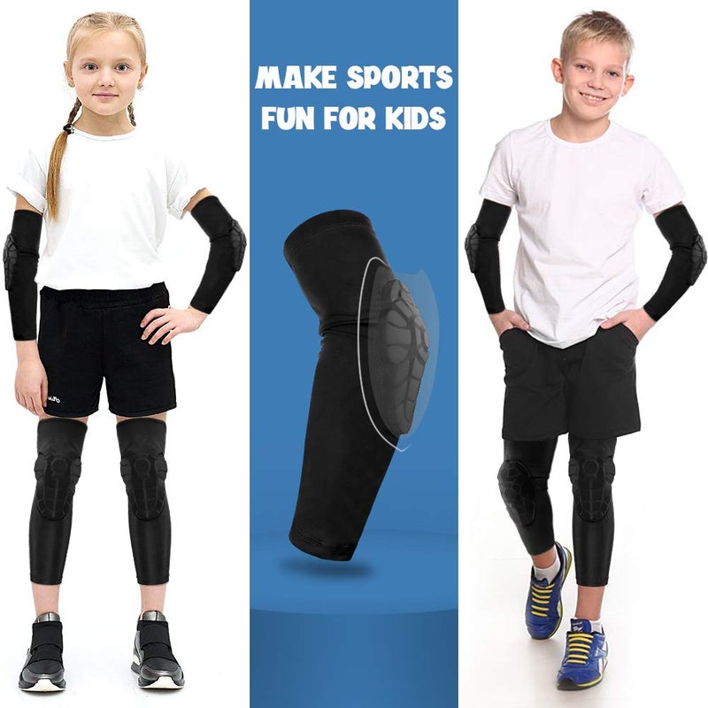 ايسليست Kids/Youth 5-15 Years Sports honeycomb Compression Knee Pad Elbow Pads Guards Protective Gear for Basketball, Baseball, Football, Volleyball, Wrestling, Cycling... - Image 2