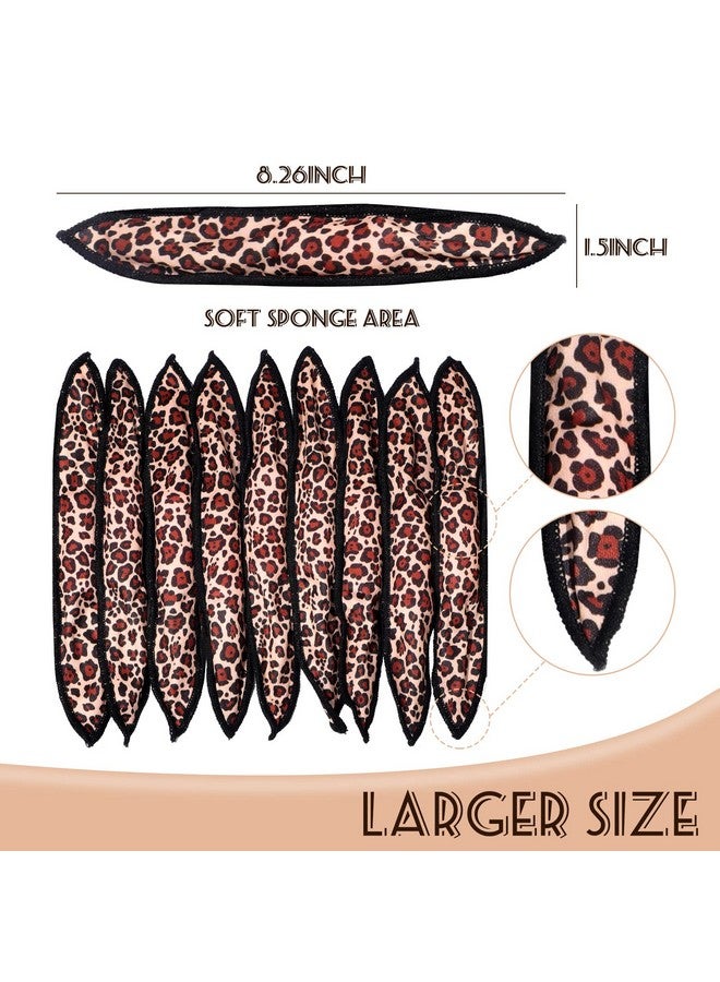 Syhood 48 Pcs Soft Sleep Hair Rollers Foam Pillow Stain Heatless Curlers Diy Sponge Hair Rollers Flexible Hair Styling Tools For Long Hair Women Girls Hair Curling (Leopardcloth Cover) - Image 4