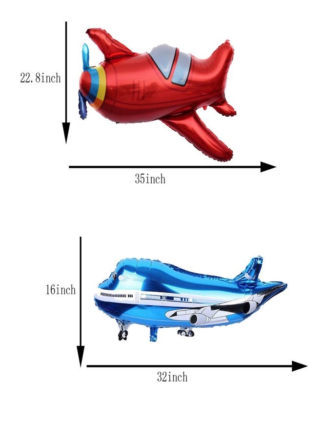 CSTYWC 5PCS Fighter Jet Airplane Foil Balloons Airplane Shaped Mylar Balloons for Boys Birthday Party Supplies Decorations - Image 4