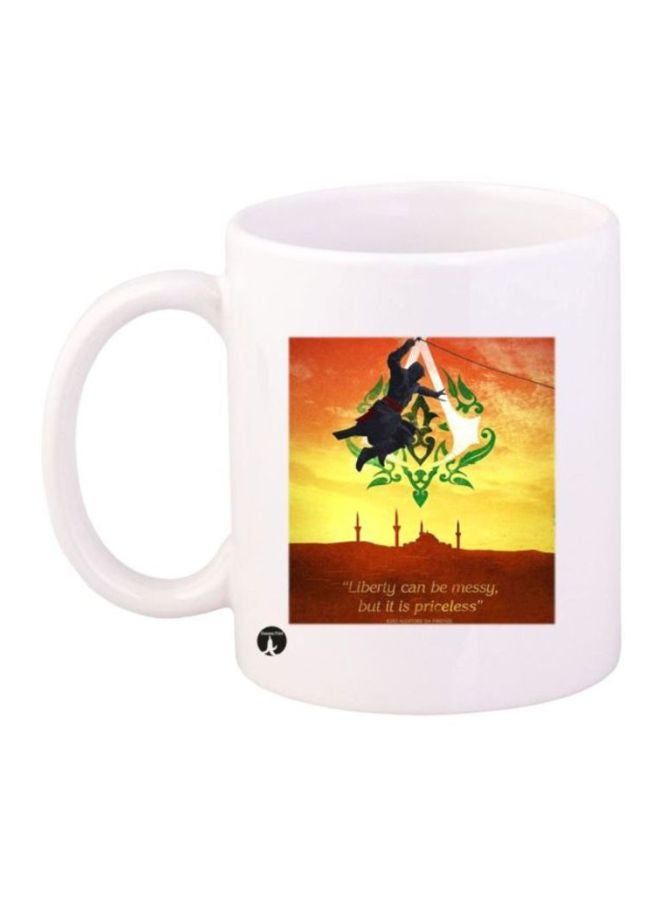 RKN Assassin's Creed Video Game Printed Coffee Mug White/Red/Black - Image 1