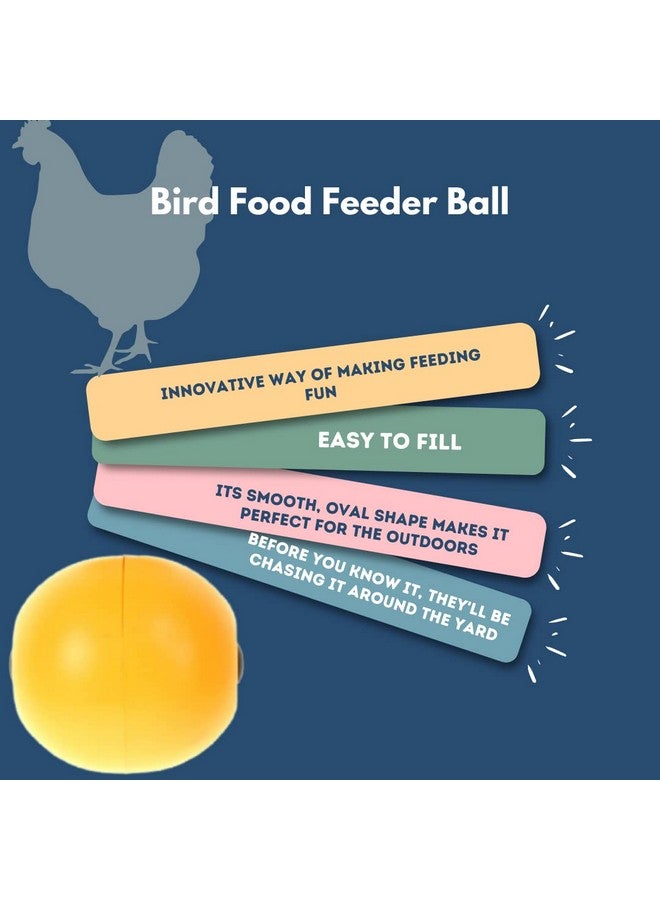 SAVIC Bird Food Feeder Ball Chicken Toy | An Innovative Way Of Making Feeding Fun For Your Chickens | Easy To Fill, Simply Lift The Black Plug On The Top Of The Ball To Fill The Toy With Seed - Image 3