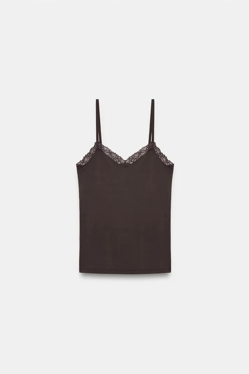 Dilvin Black DILVIN Slim Fit Sleeveless V-Neck Cami Blouse for Women | Best Price UAE