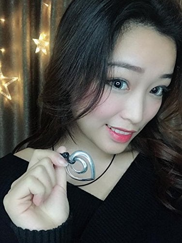 welbijoux Heart Shape Long Pendant Necklace Silver Plated Black PU Leather Rope Long Chain Necklace for Women - Image 3