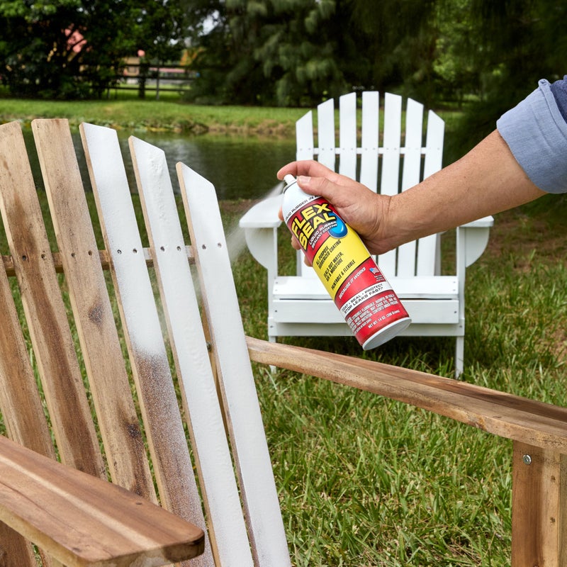 Flex Seal, 14 oz, 2-Pack, White, Stop Leaks Instantly, Waterproof Rubber Spray On Sealant Coating, Perfect for Gutters, Wood, RV, Campers, Roof Repair, Skylights, Windows, and More - Image 5