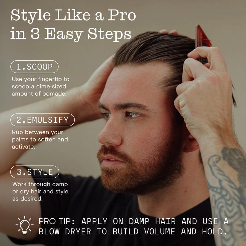 Firsthand Supply All-Purpose Hair Pomade for Men & Women - Flexible Firm Hold with Natural, Low Shine â€“ Organic, Water Based Pomade - Nourishing Aloe & Shea Butter - All Hair Types & Lengths - 3oz - Image 5