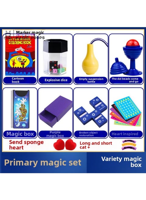 Bagged Magic Box Props All Suit Variety Magic Box Broken Object Restoration Student Toy Shooting Video 61 Gift-Color:8 Hanging Bottles (send 2 Hearts + Long And Short Cats)