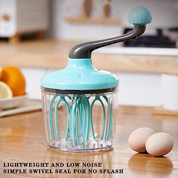 Dharmkul Dharmkul Egg Beater Hand CrankManual Egg Beater Cream Mixer Handcranked Whisk Manual Eggbeater Mixer Kitchen Baking Tools Kitchen Accessories Multicolor Pack of 1  - Image 4