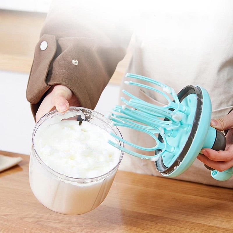 Dharmkul Dharmkul Egg Beater Hand CrankManual Egg Beater Cream Mixer Handcranked Whisk Manual Eggbeater Mixer Kitchen Baking Tools Kitchen Accessories Multicolor Pack of 1  - Image 2
