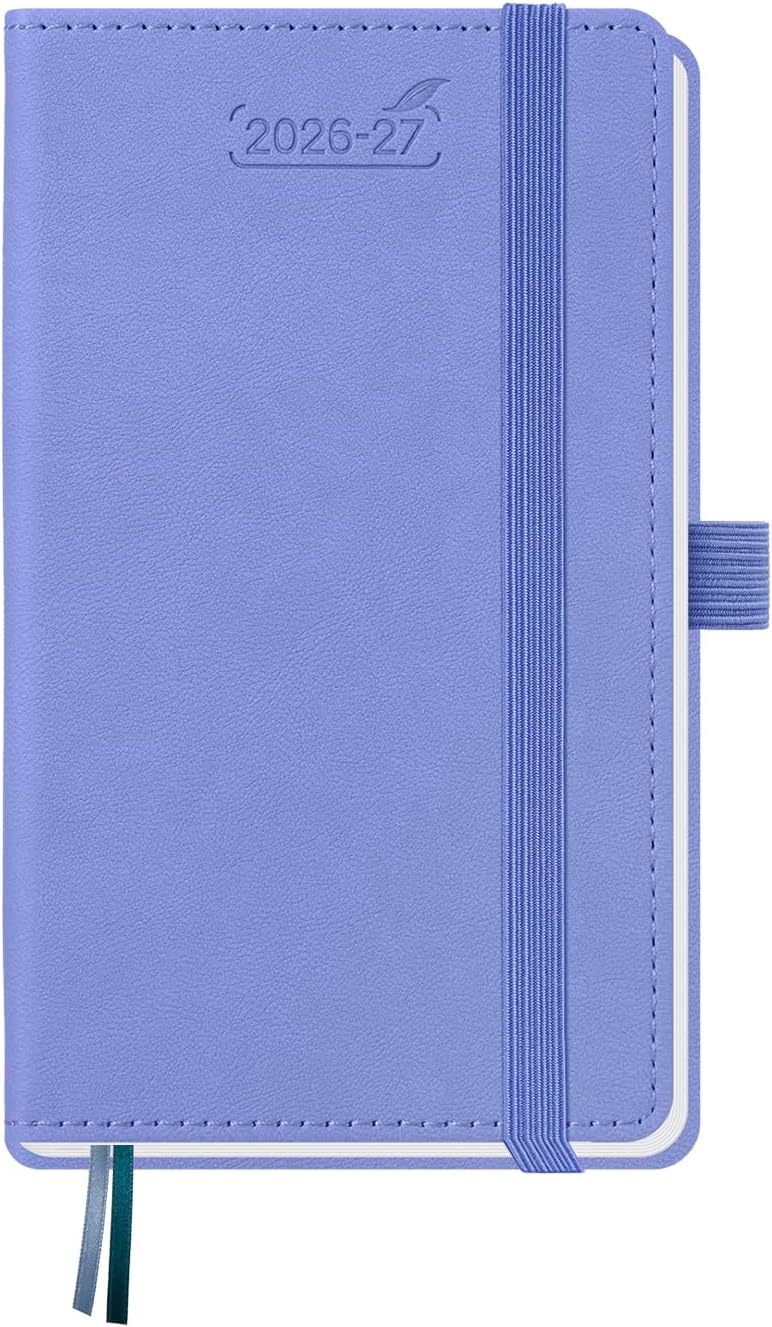 BEZEND Pocket Diary 2026-2027 Week to View Academic Year 18 Month (Jul'26 - Dec'27), A6 15.5 x 9 cm Small Weekly Planner with Pen Holder & PU Leather Hardback, Cornflower - Image 1