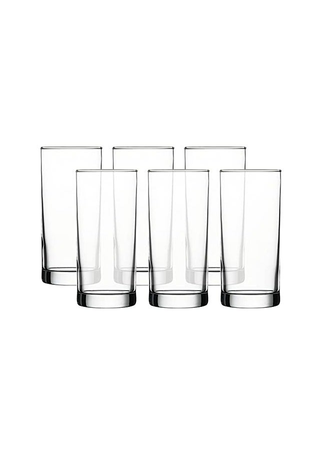 Pasabache Pasabahce Istanbul Beer/Juice/Water Glass Tumbler 380 ml 6 Pcs Set, Transparent  - Image 1