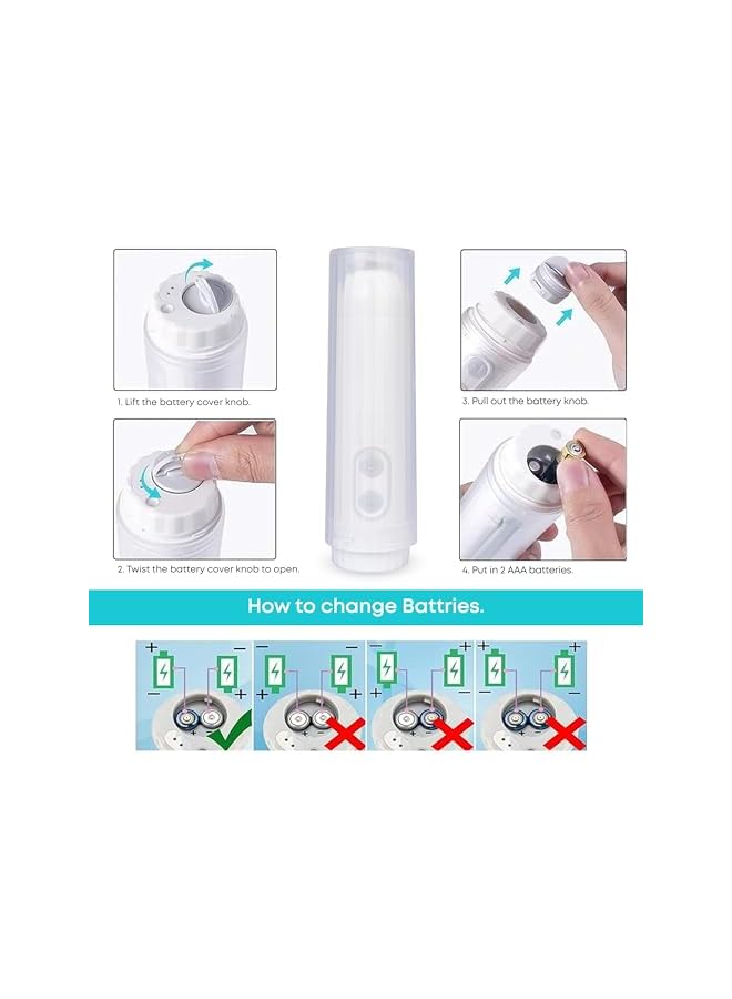 The Bros Portable Bidet Without Connector - Foldable Handheld Personal Travel Bidet with 2 Pressure Options - Electric Sprayer Toilet for Personal Hygiene - White - Image 3