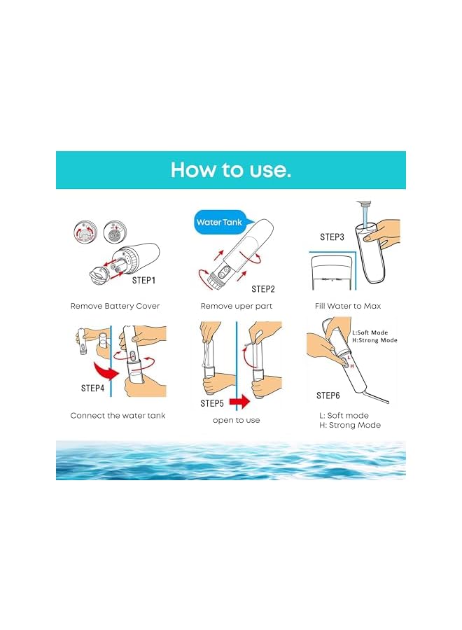 The Bros Portable Bidet Without Connector - Foldable Handheld Personal Travel Bidet with 2 Pressure Options - Electric Sprayer Toilet for Personal Hygiene - White - Image 4