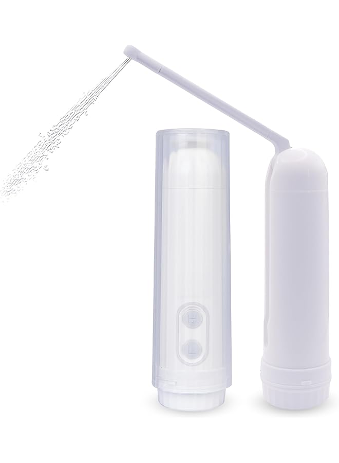 The Bros Portable Bidet Without Connector - Foldable Handheld Personal Travel Bidet with 2 Pressure Options - Electric Sprayer Toilet for Personal Hygiene - White - Image 1